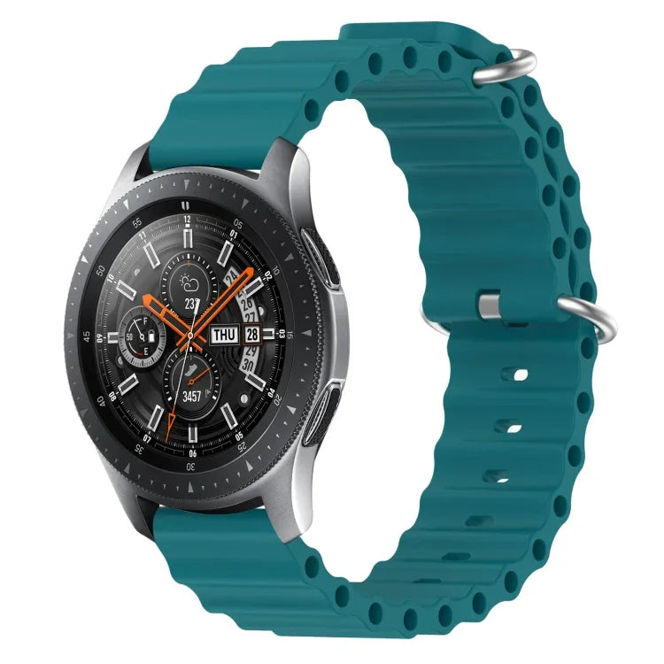Bracelet de montre 22mm en silicone de style océan de couleur unie, pour Samsung Galaxy Watch3 45mm, pour Samsung Galaxy Watch 46mm, pour Samsung Gear S3 Classic, pour Samsung Gear S3 Frontier