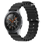 Bracelet de montre 22mm en silicone de style océan de couleur unie, pour Samsung Galaxy Watch3 45mm, pour Samsung Galaxy Watch 46mm, pour Samsung Gear S3 Classic, pour Samsung Gear S3 Frontier
