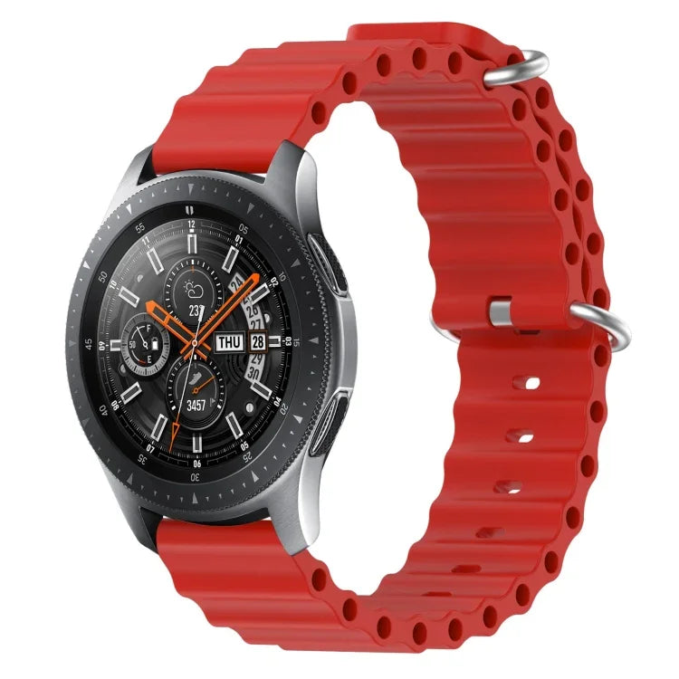 Bracelet de montre 22mm en silicone de style océan de couleur unie, pour Samsung Galaxy Watch3 45mm, pour Samsung Galaxy Watch 46mm, pour Samsung Gear S3 Classic, pour Samsung Gear S3 Frontier