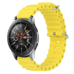 Bracelet de montre 22mm en silicone de style océan de couleur unie, pour Samsung Galaxy Watch3 45mm, pour Samsung Galaxy Watch 46mm, pour Samsung Gear S3 Classic, pour Samsung Gear S3 Frontier