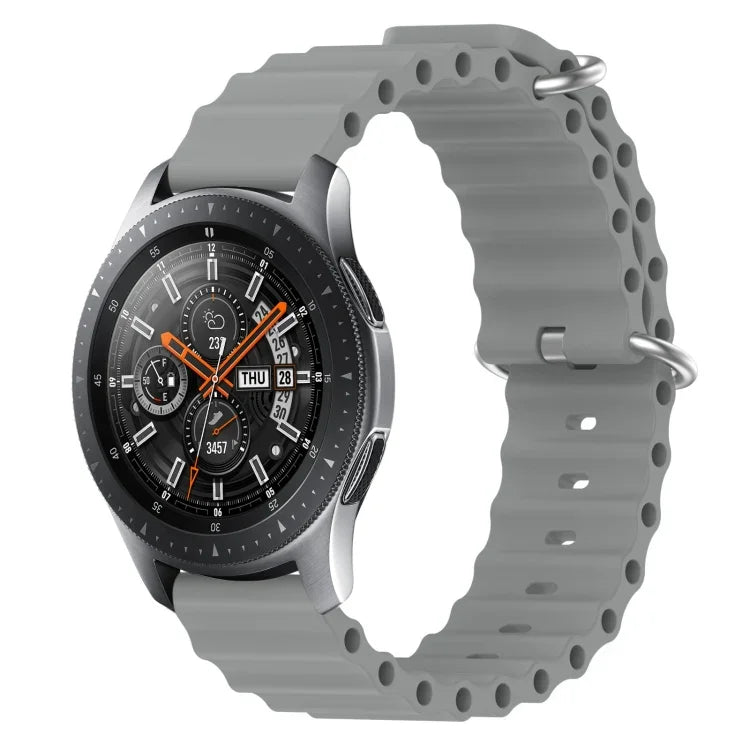 Bracelet de montre 22mm en silicone de style océan de couleur unie, pour Samsung Galaxy Watch3 45mm, pour Samsung Galaxy Watch 46mm, pour Samsung Gear S3 Classic, pour Samsung Gear S3 Frontier