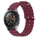 Bracelet de montre 22mm en silicone de style océan de couleur unie, pour Samsung Galaxy Watch3 45mm, pour Samsung Galaxy Watch 46mm, pour Samsung Gear S3 Classic, pour Samsung Gear S3 Frontier