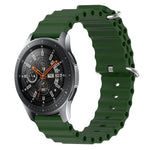 Bracelet de montre 22mm en silicone de style océan de couleur unie, pour Samsung Galaxy Watch3 45mm, pour Samsung Galaxy Watch 46mm, pour Samsung Gear S3 Classic, pour Samsung Gear S3 Frontier