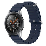 Bracelet de montre 22mm en silicone de style océan de couleur unie, pour Samsung Galaxy Watch3 45mm, pour Samsung Galaxy Watch 46mm, pour Samsung Gear S3 Classic, pour Samsung Gear S3 Frontier