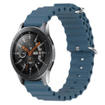 Bracelet de montre 22mm en silicone de style océan de couleur unie, pour Samsung Galaxy Watch3 45mm, pour Samsung Galaxy Watch 46mm, pour Samsung Gear S3 Classic, pour Samsung Gear S3 Frontier
