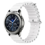 Bracelet de montre 22mm en silicone de style océan de couleur unie, pour Samsung Galaxy Watch3 45mm, pour Samsung Galaxy Watch 46mm, pour Samsung Gear S3 Classic, pour Samsung Gear S3 Frontier