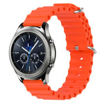 Bracelet de montre 22mm en silicone de style océan de couleur unie, pour Samsung Galaxy Watch3 45mm, pour Samsung Galaxy Watch 46mm, pour Samsung Gear S3 Classic, pour Samsung Gear S3 Frontier