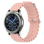 Bracelet de montre 22mm en silicone de style océan de couleur unie, pour Samsung Galaxy Watch3 45mm, pour Samsung Galaxy Watch 46mm, pour Samsung Gear S3 Classic, pour Samsung Gear S3 Frontier