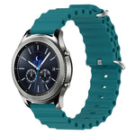 Bracelet de montre 22mm en silicone de style océan de couleur unie, pour Samsung Galaxy Watch3 45mm, pour Samsung Galaxy Watch 46mm, pour Samsung Gear S3 Classic, pour Samsung Gear S3 Frontier