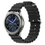 Bracelet de montre 22mm en silicone de style océan de couleur unie, pour Samsung Galaxy Watch3 45mm, pour Samsung Galaxy Watch 46mm, pour Samsung Gear S3 Classic, pour Samsung Gear S3 Frontier