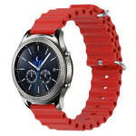 Bracelet de montre 22mm en silicone de style océan de couleur unie, pour Samsung Galaxy Watch3 45mm, pour Samsung Galaxy Watch 46mm, pour Samsung Gear S3 Classic, pour Samsung Gear S3 Frontier
