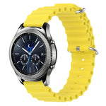 Bracelet de montre 22mm en silicone de style océan de couleur unie, pour Samsung Galaxy Watch3 45mm, pour Samsung Galaxy Watch 46mm, pour Samsung Gear S3 Classic, pour Samsung Gear S3 Frontier