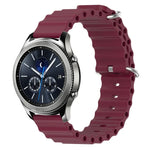 Bracelet de montre 22mm en silicone de style océan de couleur unie, pour Samsung Galaxy Watch3 45mm, pour Samsung Galaxy Watch 46mm, pour Samsung Gear S3 Classic, pour Samsung Gear S3 Frontier