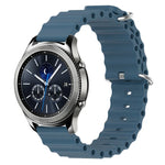 Bracelet de montre 22mm en silicone de style océan de couleur unie, pour Samsung Galaxy Watch3 45mm, pour Samsung Galaxy Watch 46mm, pour Samsung Gear S3 Classic, pour Samsung Gear S3 Frontier
