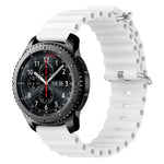 Bracelet de montre 22mm en silicone de style océan de couleur unie, pour Samsung Galaxy Watch3 45mm, pour Samsung Galaxy Watch 46mm, pour Samsung Gear S3 Classic, pour Samsung Gear S3 Frontier