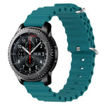 Bracelet de montre 22mm en silicone de style océan de couleur unie, pour Samsung Galaxy Watch3 45mm, pour Samsung Galaxy Watch 46mm, pour Samsung Gear S3 Classic, pour Samsung Gear S3 Frontier