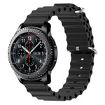 Bracelet de montre 22mm en silicone de style océan de couleur unie, pour Samsung Galaxy Watch3 45mm, pour Samsung Galaxy Watch 46mm, pour Samsung Gear S3 Classic, pour Samsung Gear S3 Frontier