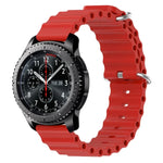 Bracelet de montre 22mm en silicone de style océan de couleur unie, pour Samsung Galaxy Watch3 45mm, pour Samsung Galaxy Watch 46mm, pour Samsung Gear S3 Classic, pour Samsung Gear S3 Frontier