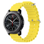 Bracelet de montre 22mm en silicone de style océan de couleur unie, pour Samsung Galaxy Watch3 45mm, pour Samsung Galaxy Watch 46mm, pour Samsung Gear S3 Classic, pour Samsung Gear S3 Frontier