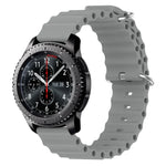 Bracelet de montre 22mm en silicone de style océan de couleur unie, pour Samsung Galaxy Watch3 45mm, pour Samsung Galaxy Watch 46mm, pour Samsung Gear S3 Classic, pour Samsung Gear S3 Frontier