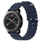 Bracelet de montre 22mm en silicone de style océan de couleur unie, pour Samsung Galaxy Watch3 45mm, pour Samsung Galaxy Watch 46mm, pour Samsung Gear S3 Classic, pour Samsung Gear S3 Frontier