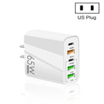 Chargeur multi-ports 65W double PD Type-C + 3 x USB pour téléphone et tablette, prise US, prise US