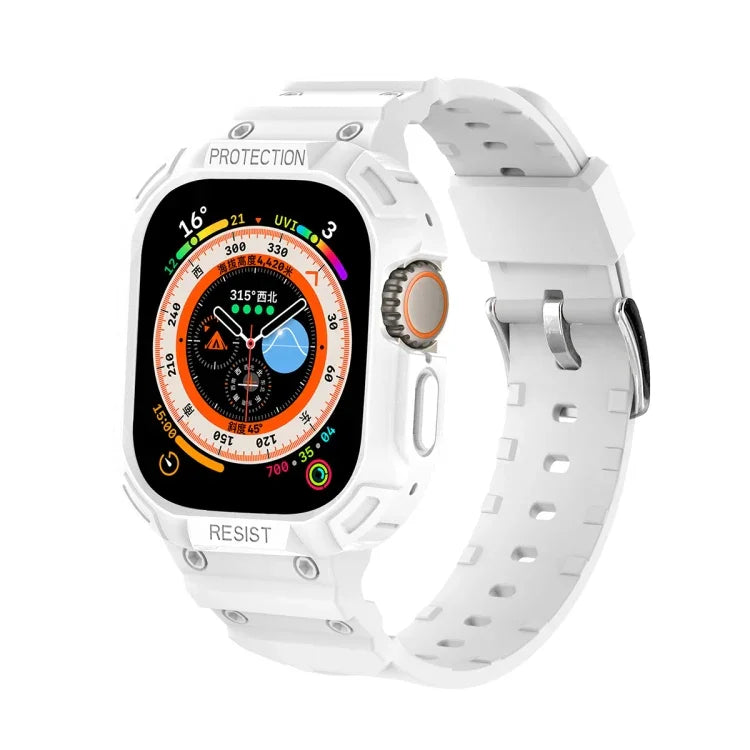 Boîtier JUNSUNMAY intégré en TPU avec bracelet élastique ajustable pour Apple Watch Ultra 3/2/1 49 mm