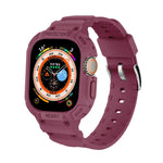 Boîtier JUNSUNMAY intégré en TPU avec bracelet élastique ajustable pour Apple Watch Ultra 3/2/1 49 mm