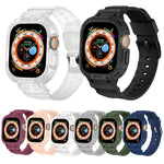 Boîtier JUNSUNMAY intégré en TPU avec bracelet élastique ajustable pour Apple Watch Ultra 3/2/1 49 mm