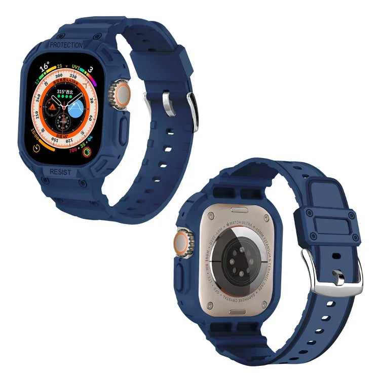 Boîtier JUNSUNMAY intégré en TPU avec bracelet élastique ajustable pour Apple Watch Ultra 3/2/1 49 mm