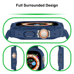 Boîtier JUNSUNMAY intégré en TPU avec bracelet élastique ajustable pour Apple Watch Ultra 3/2/1 49 mm