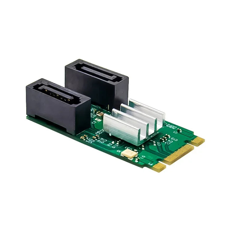 Adaptateur M.2 vers double SATA 3.0, ST551 6 Gbit/s PCIe B+M clé vers 2 ports SATA 3.0