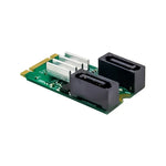 Adaptateur M.2 vers double SATA 3.0, ST551 6 Gbit/s PCIe B+M clé vers 2 ports SATA 3.0
