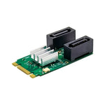 Adaptateur M.2 vers double SATA 3.0, ST551 6 Gbit/s PCIe B+M clé vers 2 ports SATA 3.0