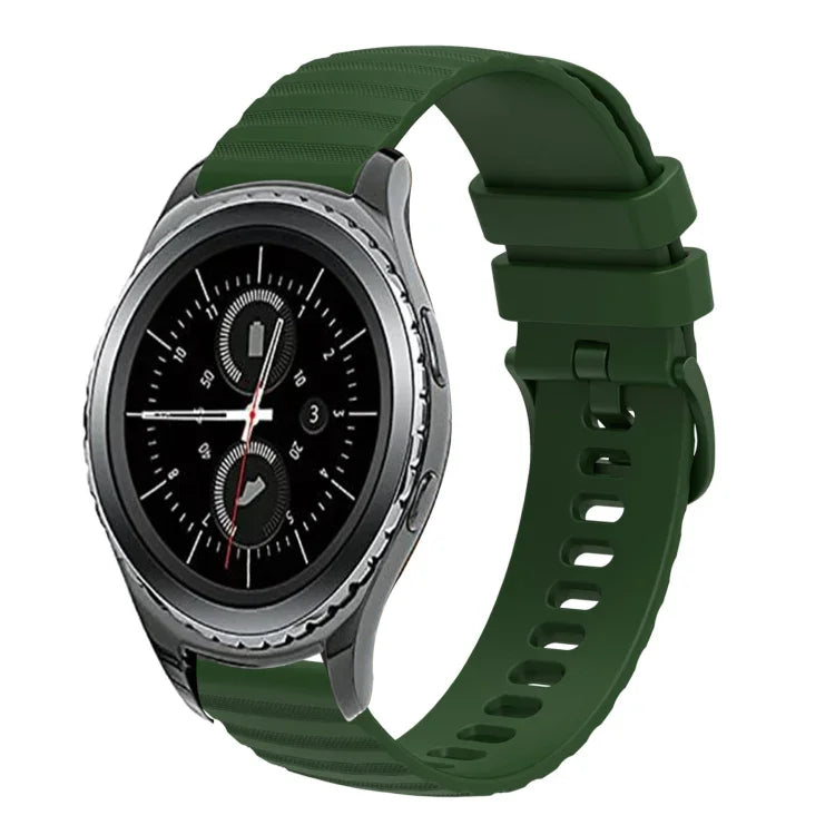 20mm Wavy Dotted Solid-Color Silicone Watch Band, For Samsung Galaxy Gear S2 Classic