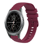20mm Wavy Dotted Solid-Color Silicone Watch Band, For Samsung Galaxy Gear S2 Classic