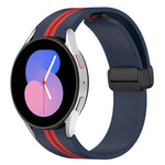 Folding Magnetic Clasp Silicone Watch Band, For Samsung Galaxy Watch 5 44mm, For Samsung Galaxy Watch 5 40mm, For Samsung Galaxy Watch 4 44mm, For Samsung Galaxy Watch 4 40mm