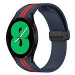 Folding Magnetic Clasp Silicone Watch Band, For Samsung Galaxy Watch 5 44mm, For Samsung Galaxy Watch 5 40mm, For Samsung Galaxy Watch 4 44mm, For Samsung Galaxy Watch 4 40mm