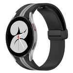 Folding Magnetic Clasp Silicone Watch Band, For Samsung Galaxy Watch 5 44mm, For Samsung Galaxy Watch 5 40mm, For Samsung Galaxy Watch 4 44mm, For Samsung Galaxy Watch 4 40mm