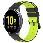 20mm Two-Color Porous Silicone Watch Band, For Samsung Galaxy Watch Active2 44mm, For Samsung Galaxy Watch 42mm