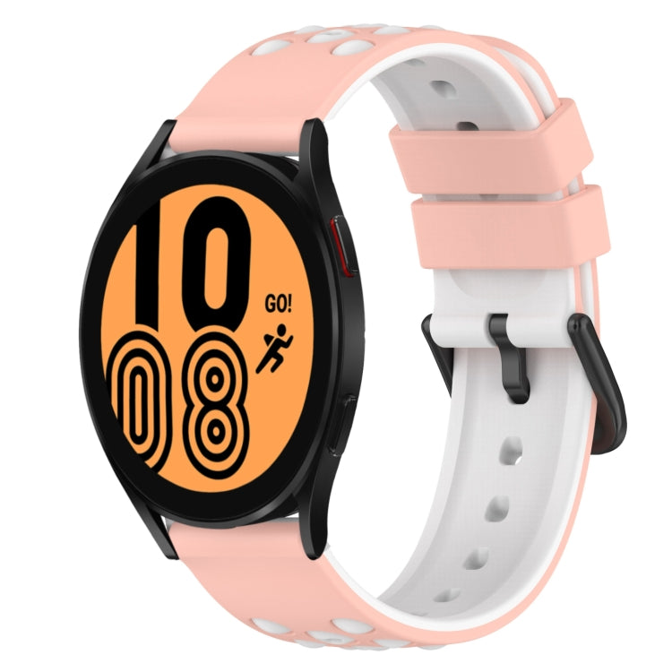 Bracelet de montre en silicone bicolore de 22 mm, pour Samsung Galaxy Watch4 40mm, pour Samsung Galaxy Watch4 Classic 42mm, pour Samsung Galaxy Watch4 Classic 46mm, pour Samsung Galaxy Watch Active2 40mm