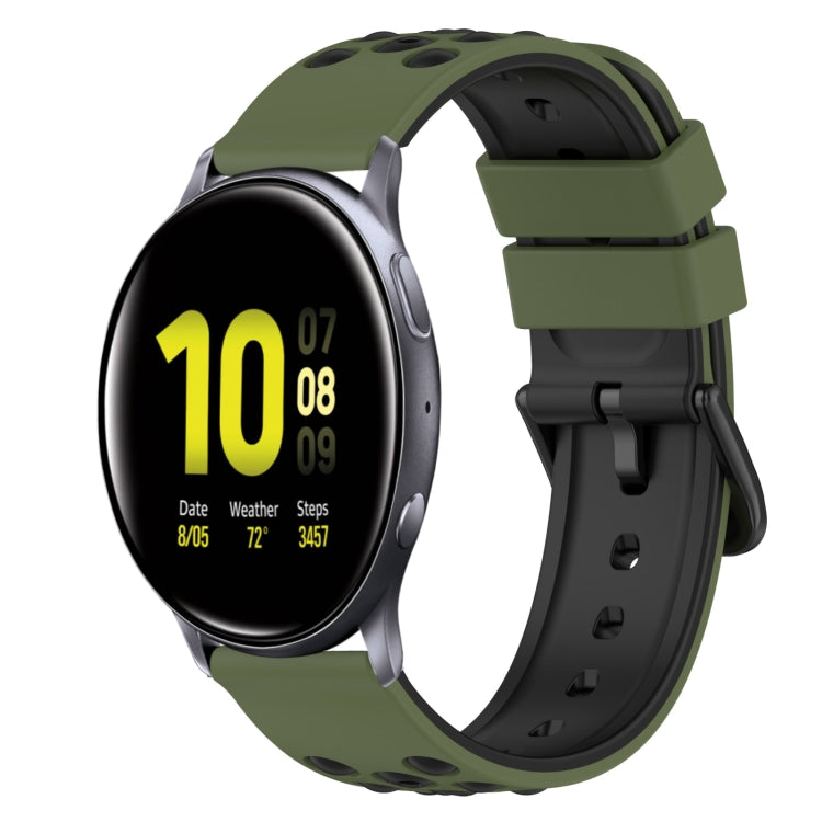 Bracelet de montre en silicone bicolore de 22 mm, pour Samsung Galaxy Watch Active2 44 mm, pour Samsung Galaxy Watch 42 mm