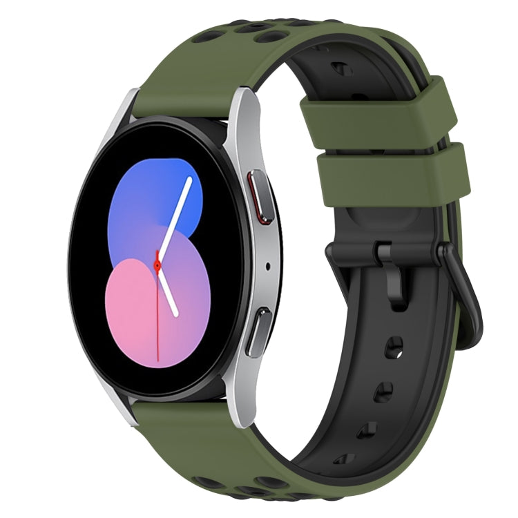 Bracelet de montre en silicone bicolore de 22 mm, pour Samsung Galaxy Watch Active2 44 mm, pour Samsung Galaxy Watch 42 mm