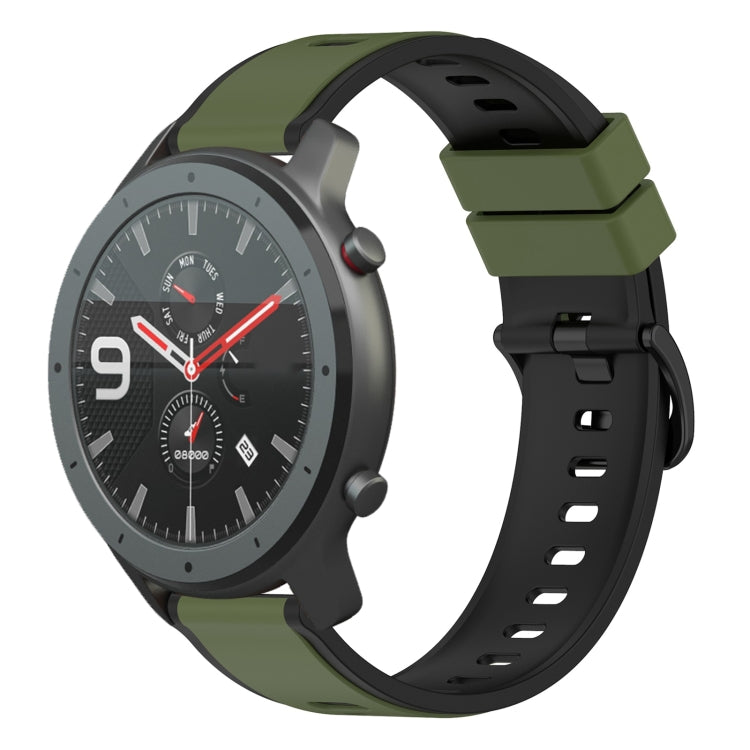 22mm Two-Color Silicone Watch Band, For Amazfit 3, For Amazfit GTR 47mm