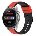 22mm Two-Color Silicone Watch Band, For Huawei Watch 3 Pro New