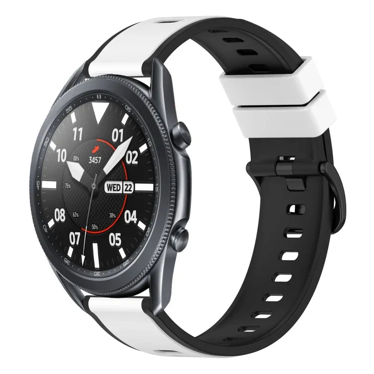 Bracelet de montre en silicone bicolore de 22 mm, pour Samsung Galaxy Watch3 45 mm, pour Samsung Galaxy Watch 46 mm, pour Samsung Gear S3 Classic, pour Samsung Gear S3 Frontier