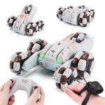 Voiture acrobatique MoFun à cinq roues avec bras oscillant à 360°, voiture télécommandée multifonctionnelle 2,4 GHz, commande simple ou double.