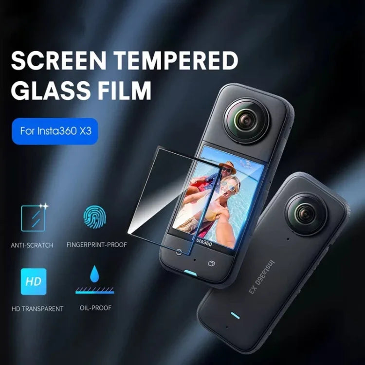 Film protecteur incurvé transparent HD STARTRC (2 pièces) pour Insta360 X3
