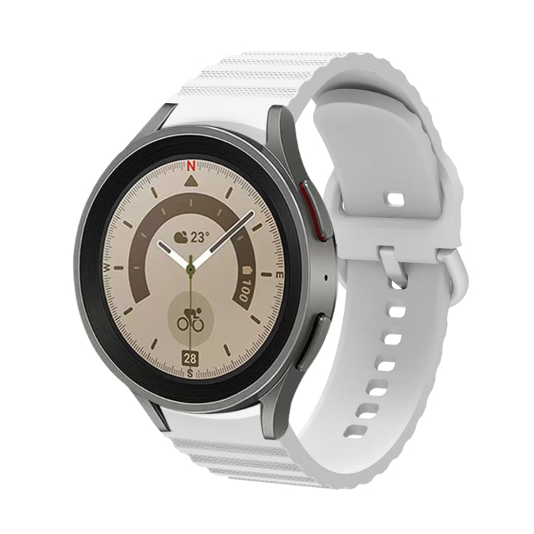 Bracelet de montre en silicone à boucle, couleur unie à pois ondulés, pour Samsung Galaxy Watch 5 / 5 Pro, pour Samsung Galaxy Watch 4