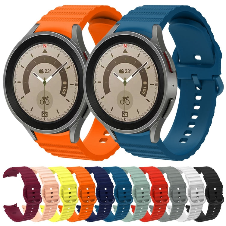 Bracelet de montre en silicone à boucle, couleur unie à pois ondulés, pour Samsung Galaxy Watch 5 / 5 Pro, pour Samsung Galaxy Watch 4